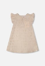 Deux Par Deux Seersucker Sand Striped Dress