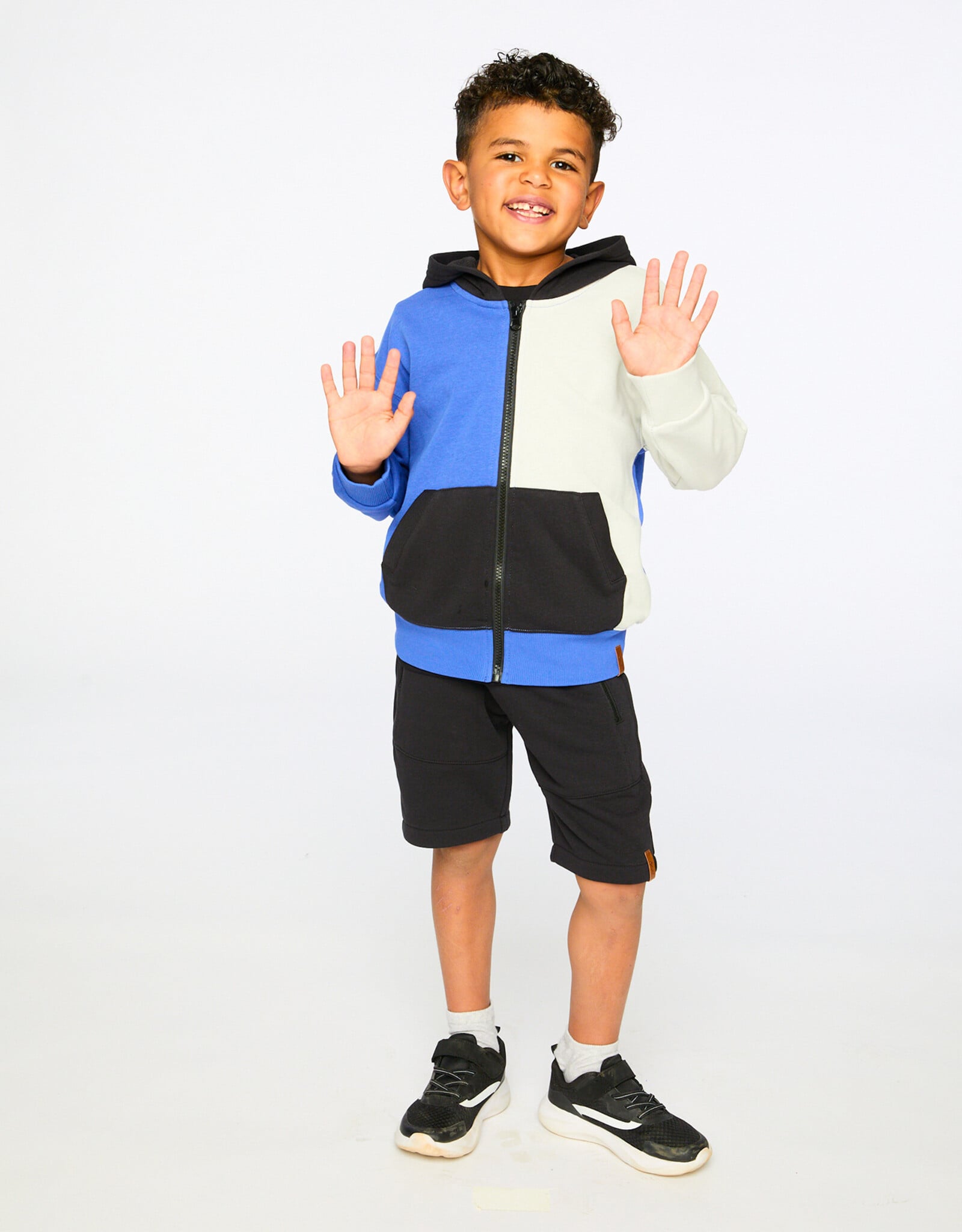 Deux Par Deux Anthracite Terry Shorts Boys