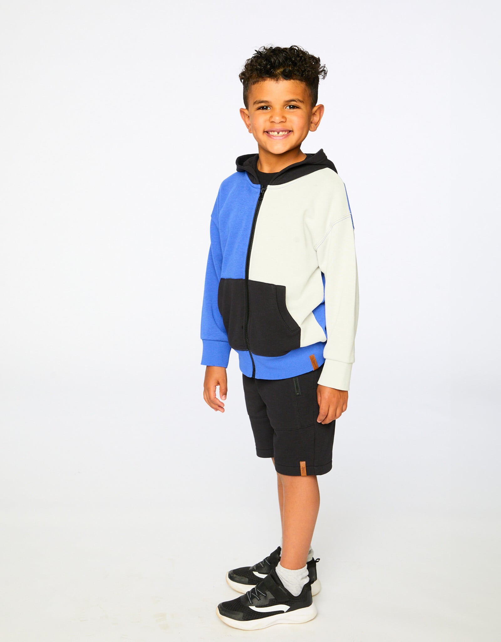Deux Par Deux Anthracite Terry Shorts Boys