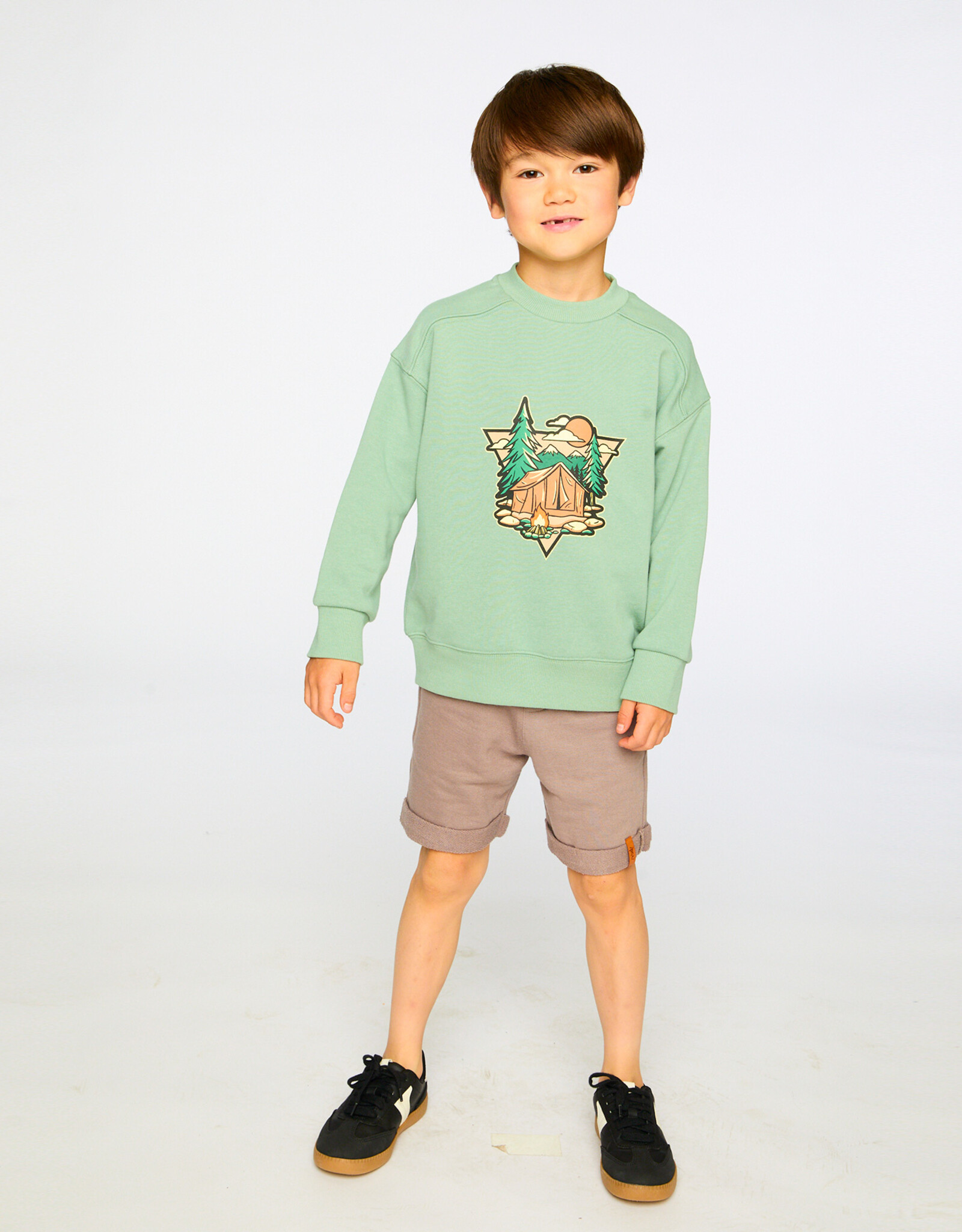 Deux Par Deux Medium Gray Terry Shorts Boys