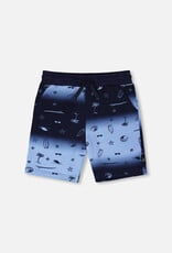 Deux Par Deux Blue Surf Terry Shorts