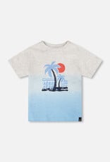 Deux Par Deux Blue Gadient Short Sleeve T-Shirt