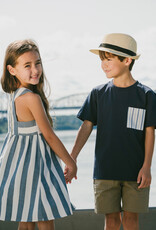 Deux Par Deux Peacoat T-Shirt with Chest Pocket