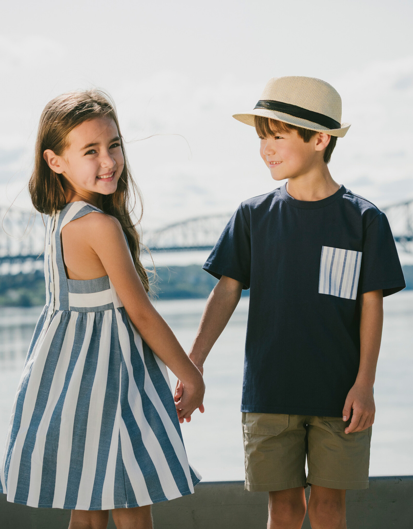 Deux Par Deux Peacoat T-Shirt with Chest Pocket