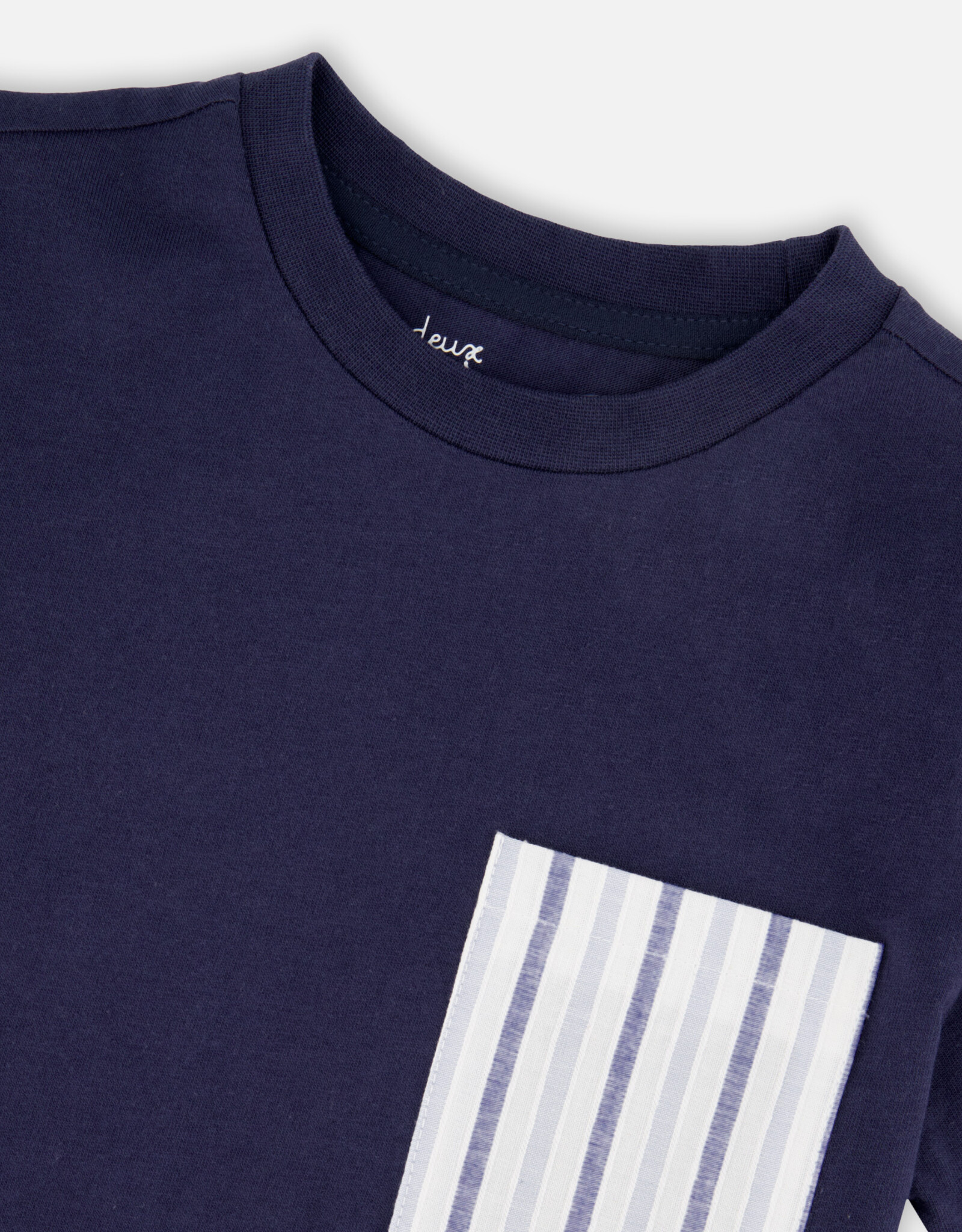 Deux Par Deux Peacoat T-Shirt with Chest Pocket