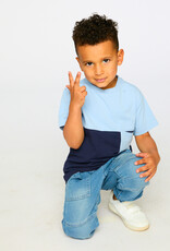 Deux Par Deux Peacoat Colorblock T-Shirt with Chest Pocket