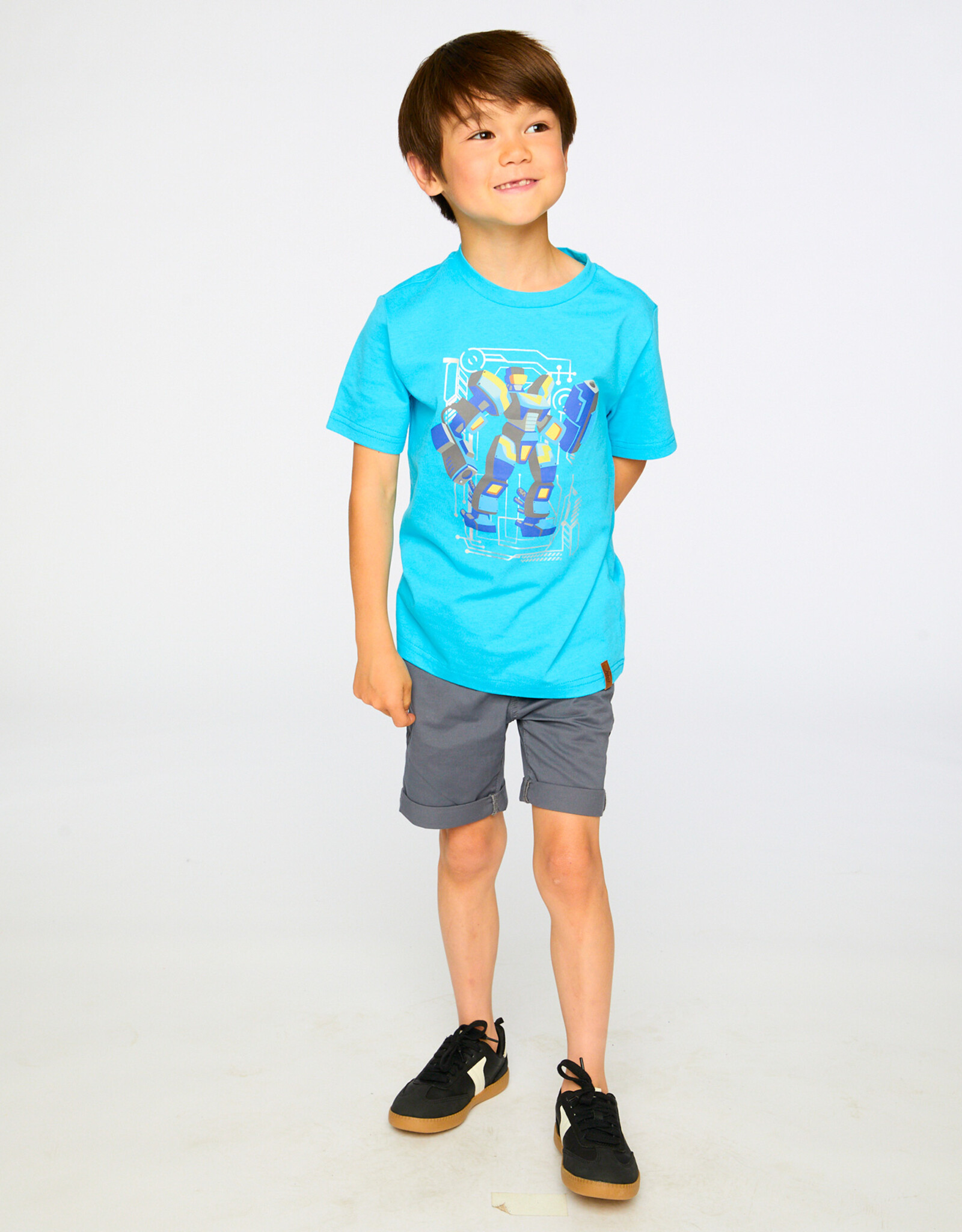 Deux Par Deux River Blue Robo T-Shirt