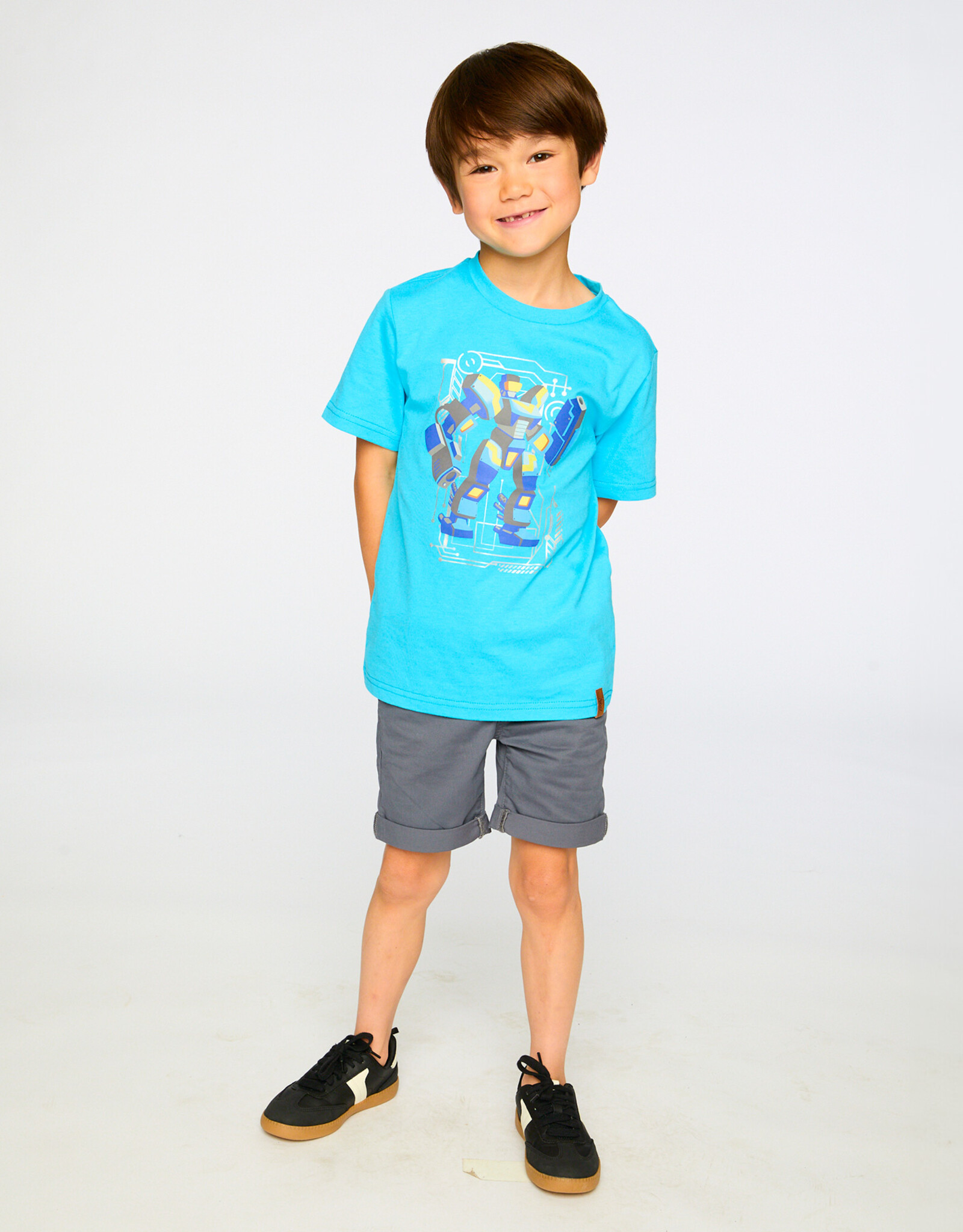 Deux Par Deux River Blue Robo T-Shirt