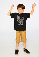 Deux Par Deux Anthracite Dino Print t-Shirt