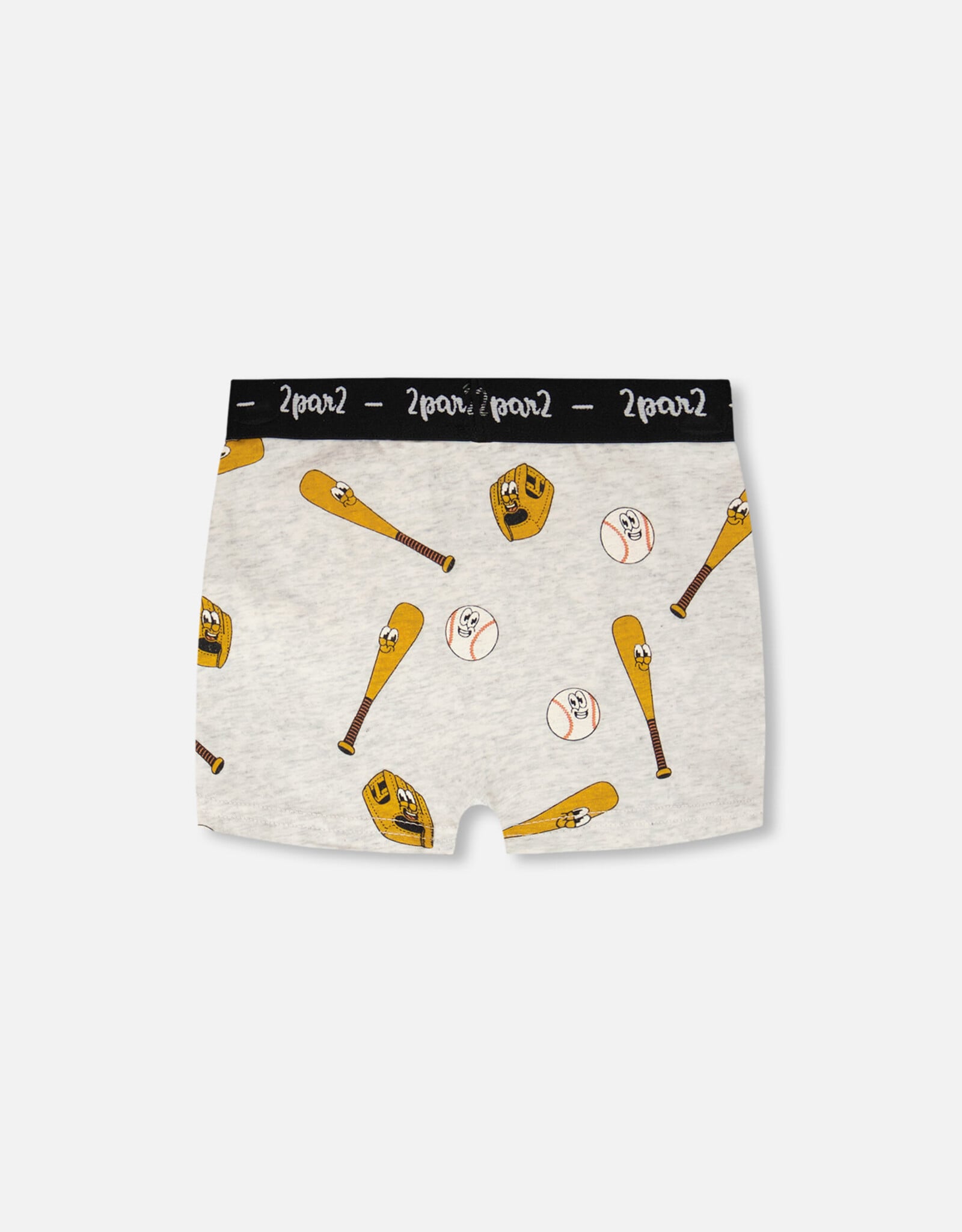 Deux Par Deux Baseballs and Bats Boxers (3 pack)