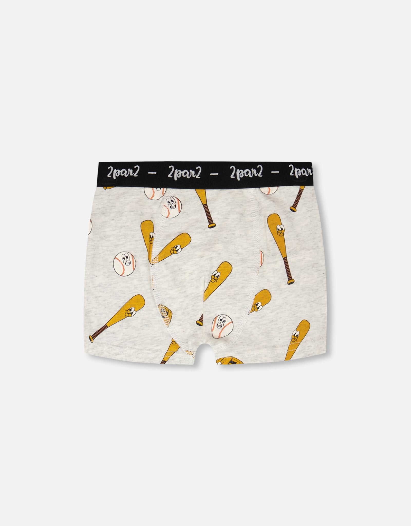 Deux Par Deux Baseballs and Bats Boxers (3 pack)