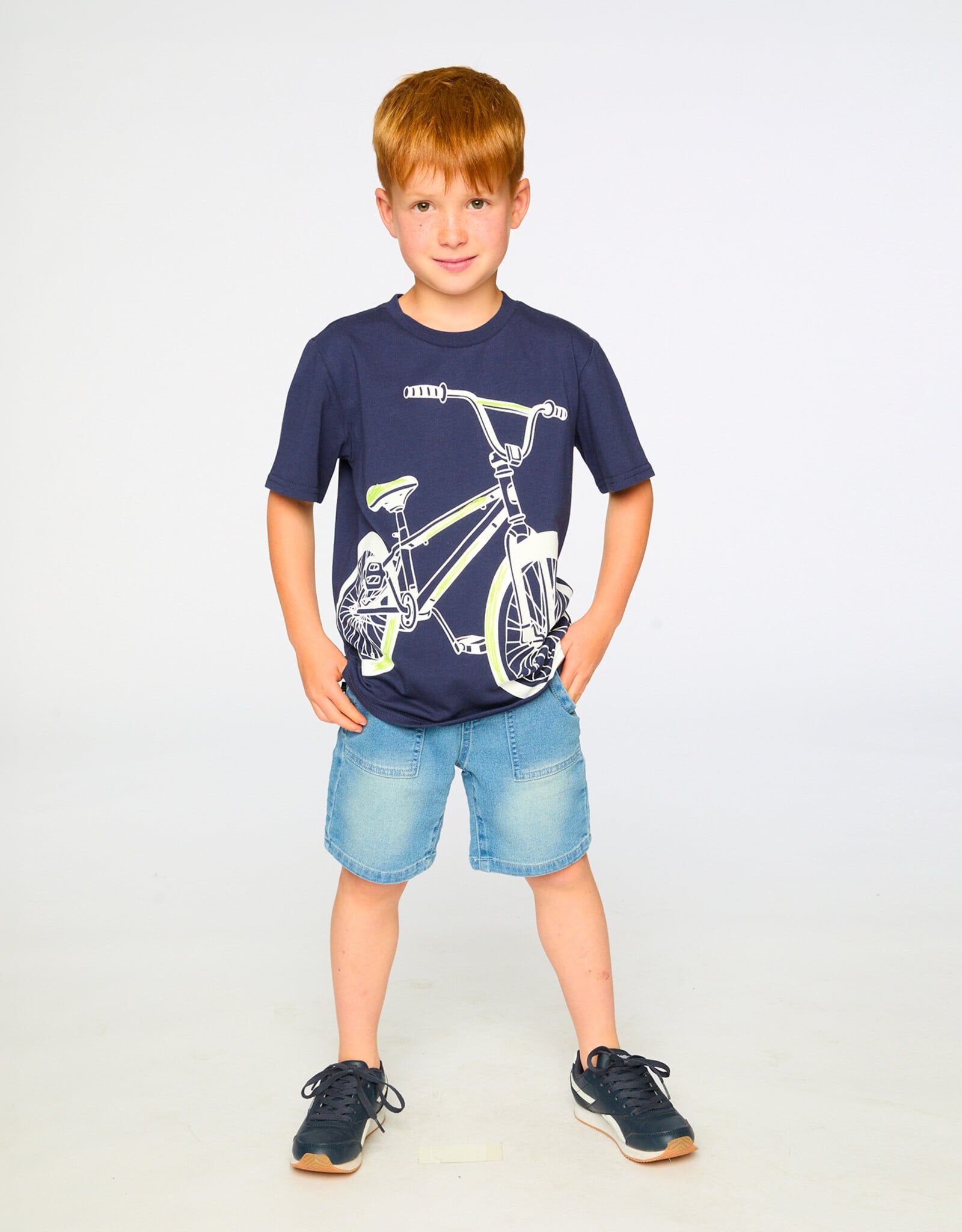 Deux Par Deux Peacoat Bike T-Shirt