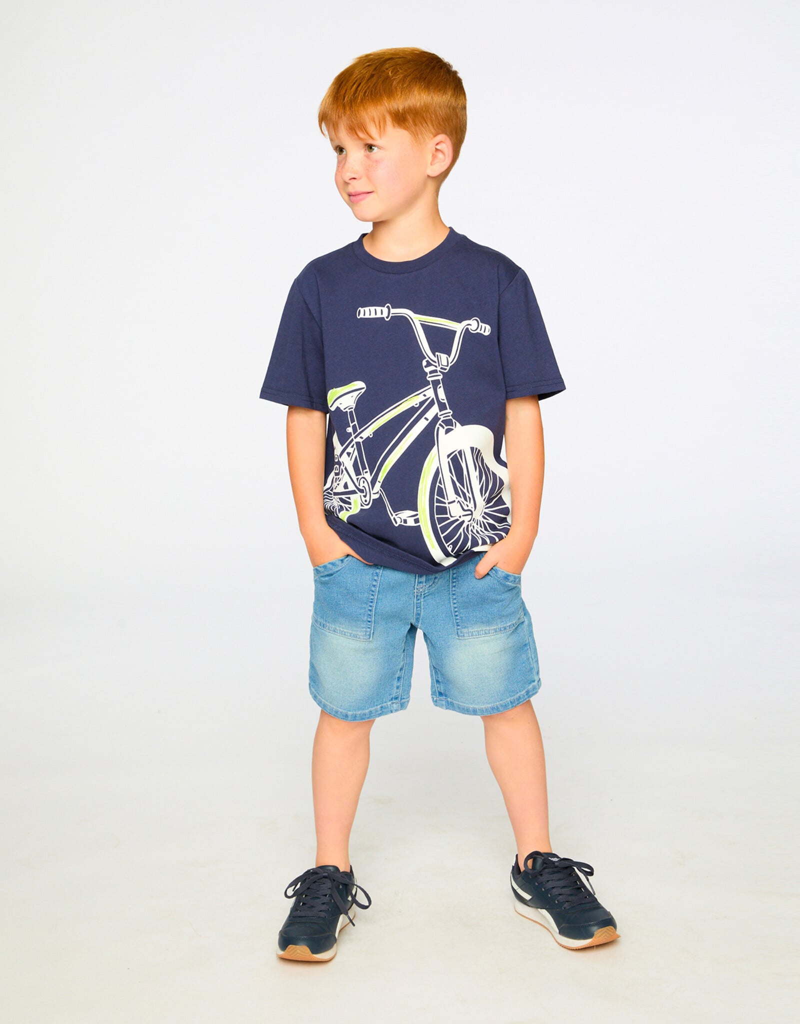 Deux Par Deux Peacoat Bike T-Shirt