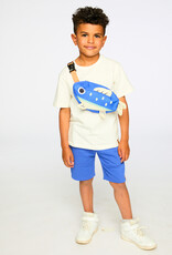 Deux Par Deux Dazzling Blue Fish Fanny Pack