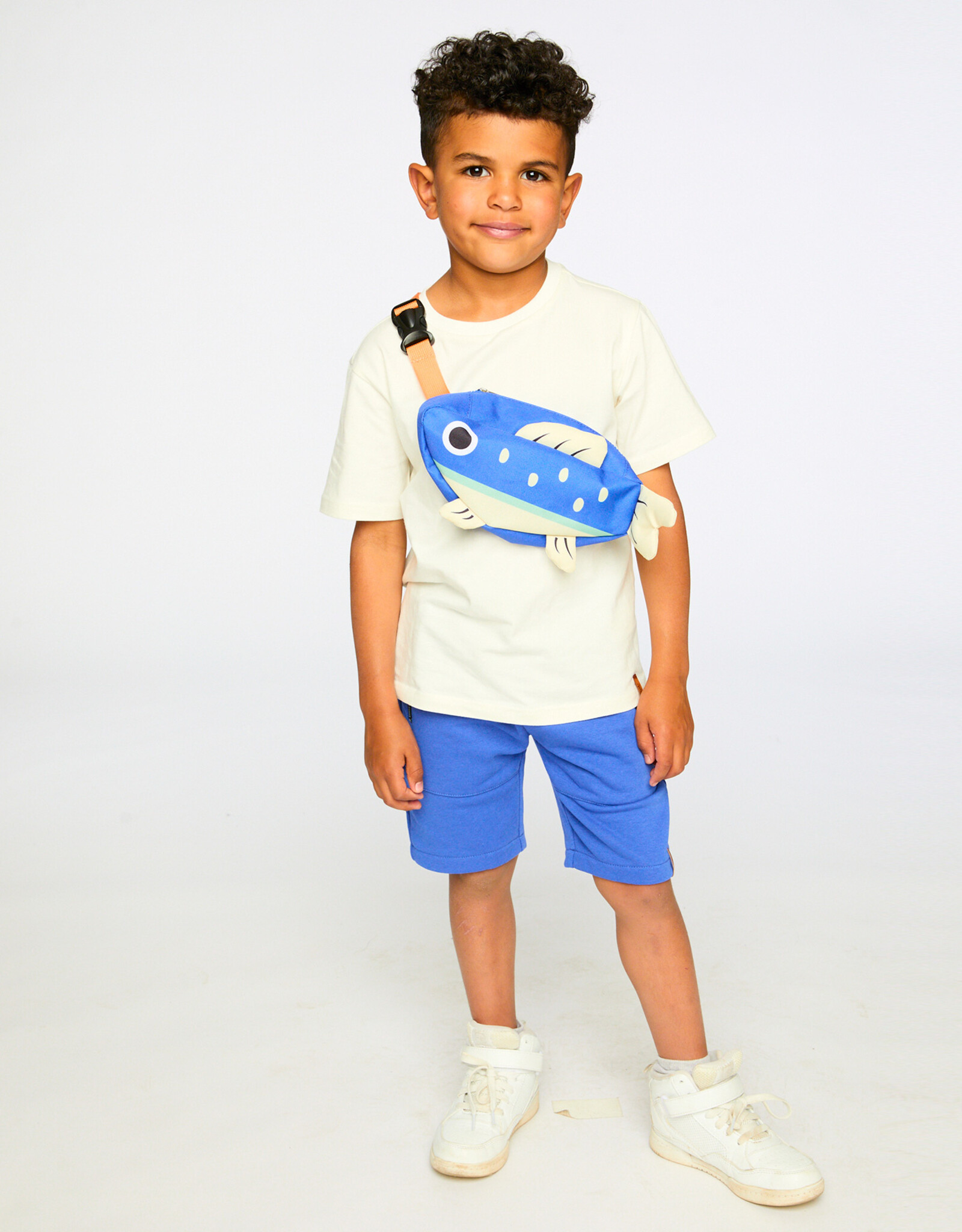 Deux Par Deux Dazzling Blue Fish Fanny Pack