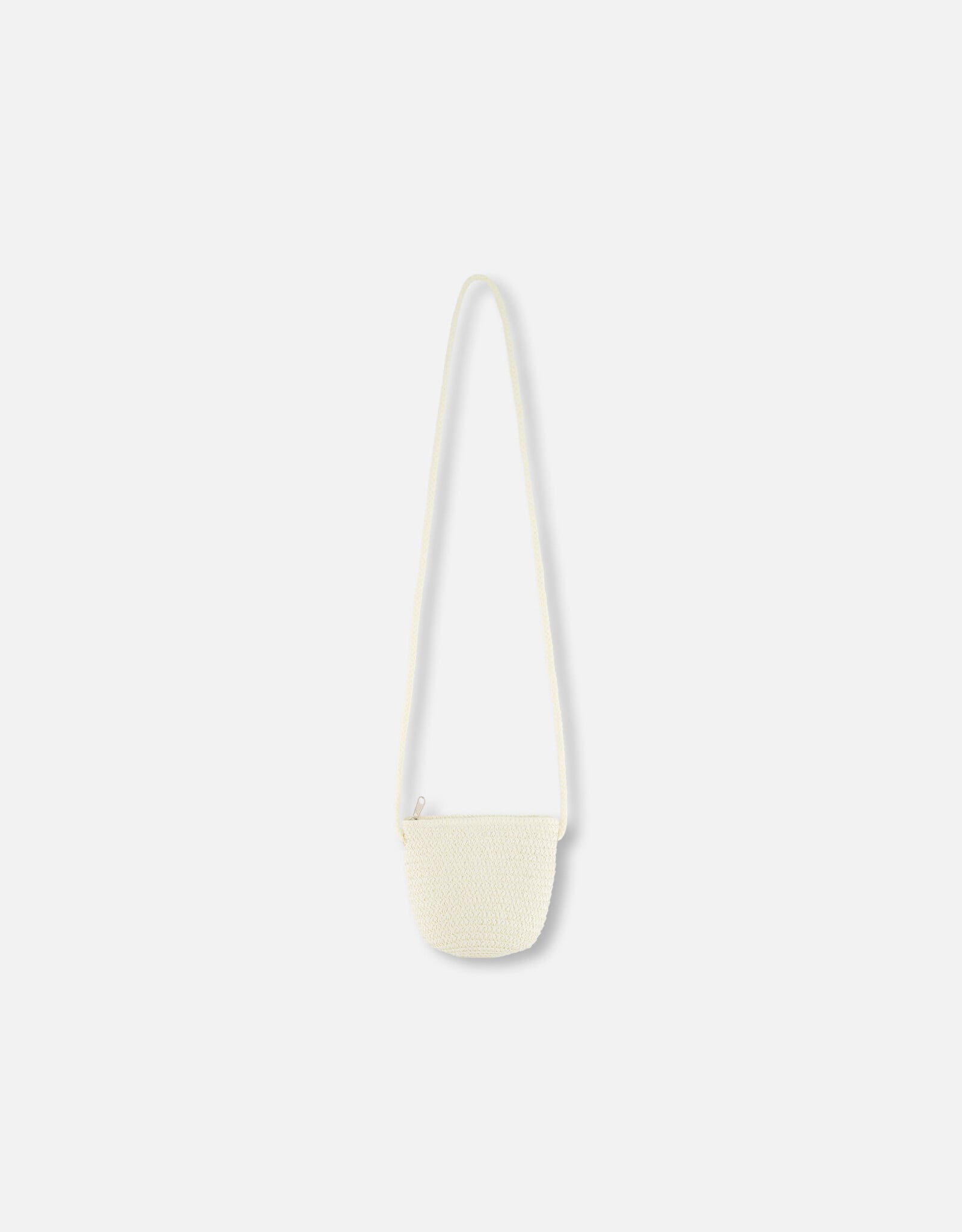 Deux Par Deux Light Straw Purse with Strawberries