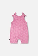 Deux Par Deux Lilac Flowers Romper with Bows