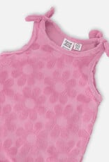 Deux Par Deux Lilac Flowers Romper with Bows
