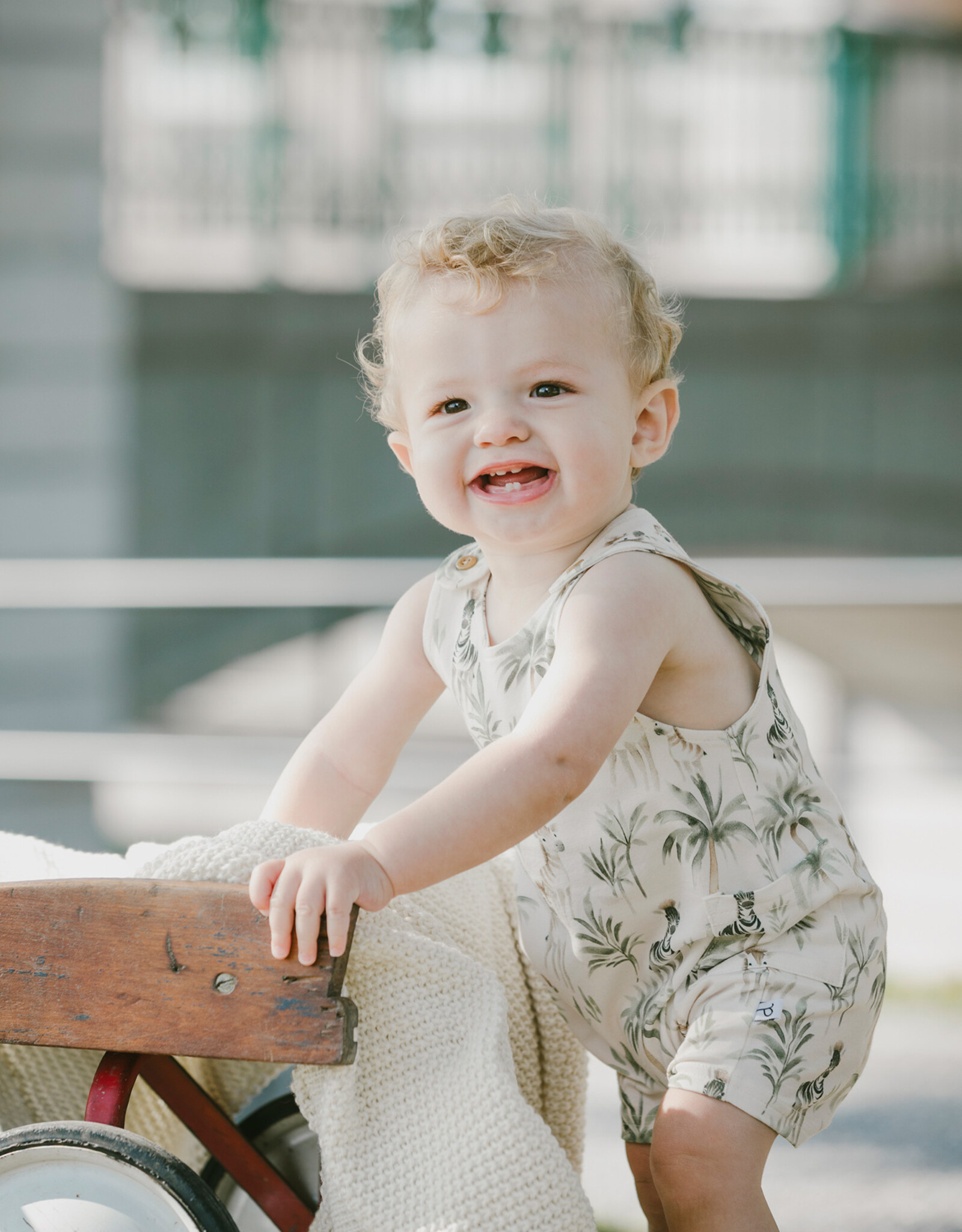 Deux Par Deux Zebra Jungle Romper