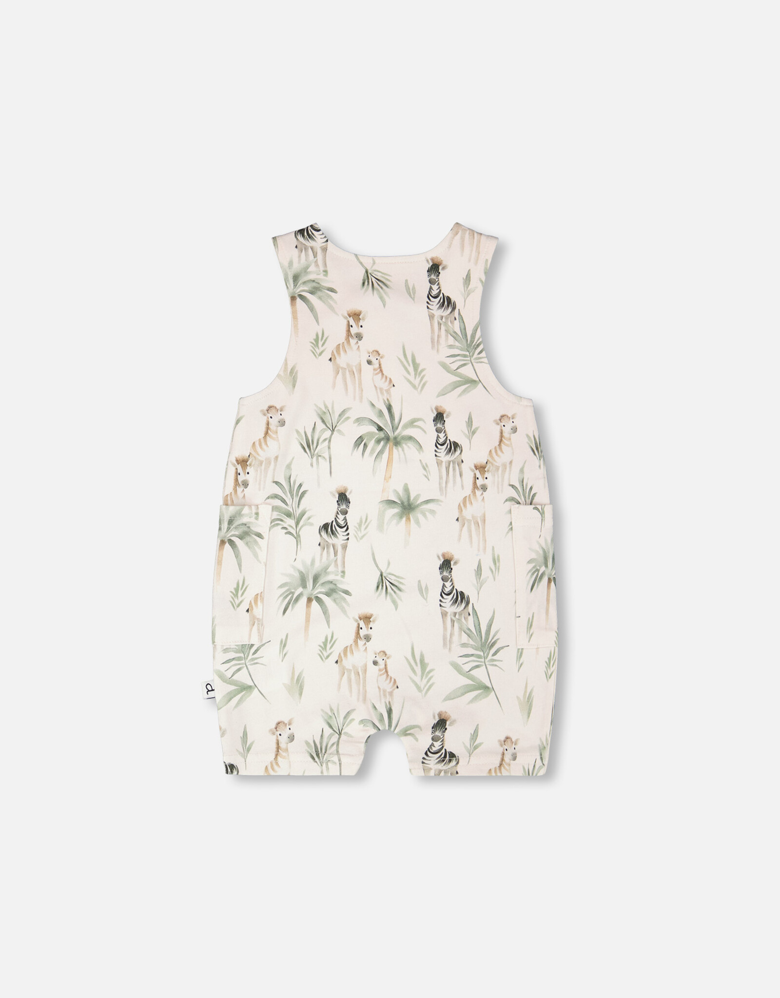 Deux Par Deux Zebra Jungle Romper