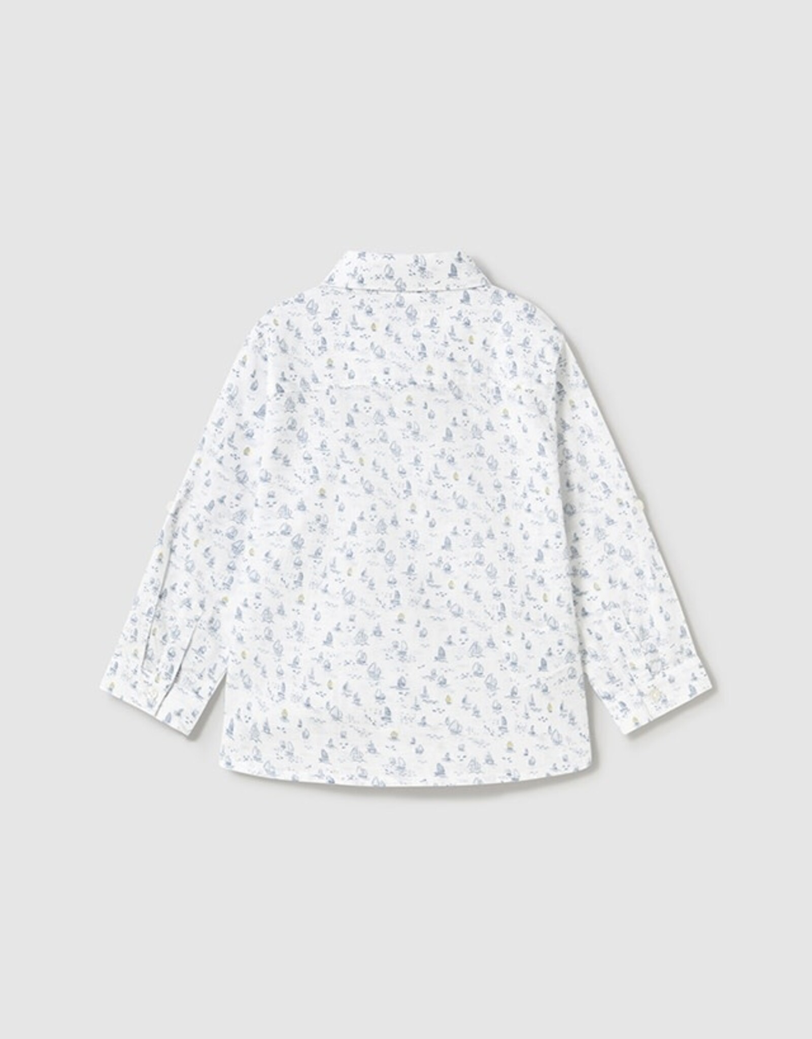 Mayoral Tiny Sail Boats Long Sleeve Button