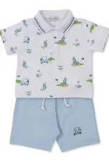 Kissy Kissy Golf Championship Blue Bermuda Set