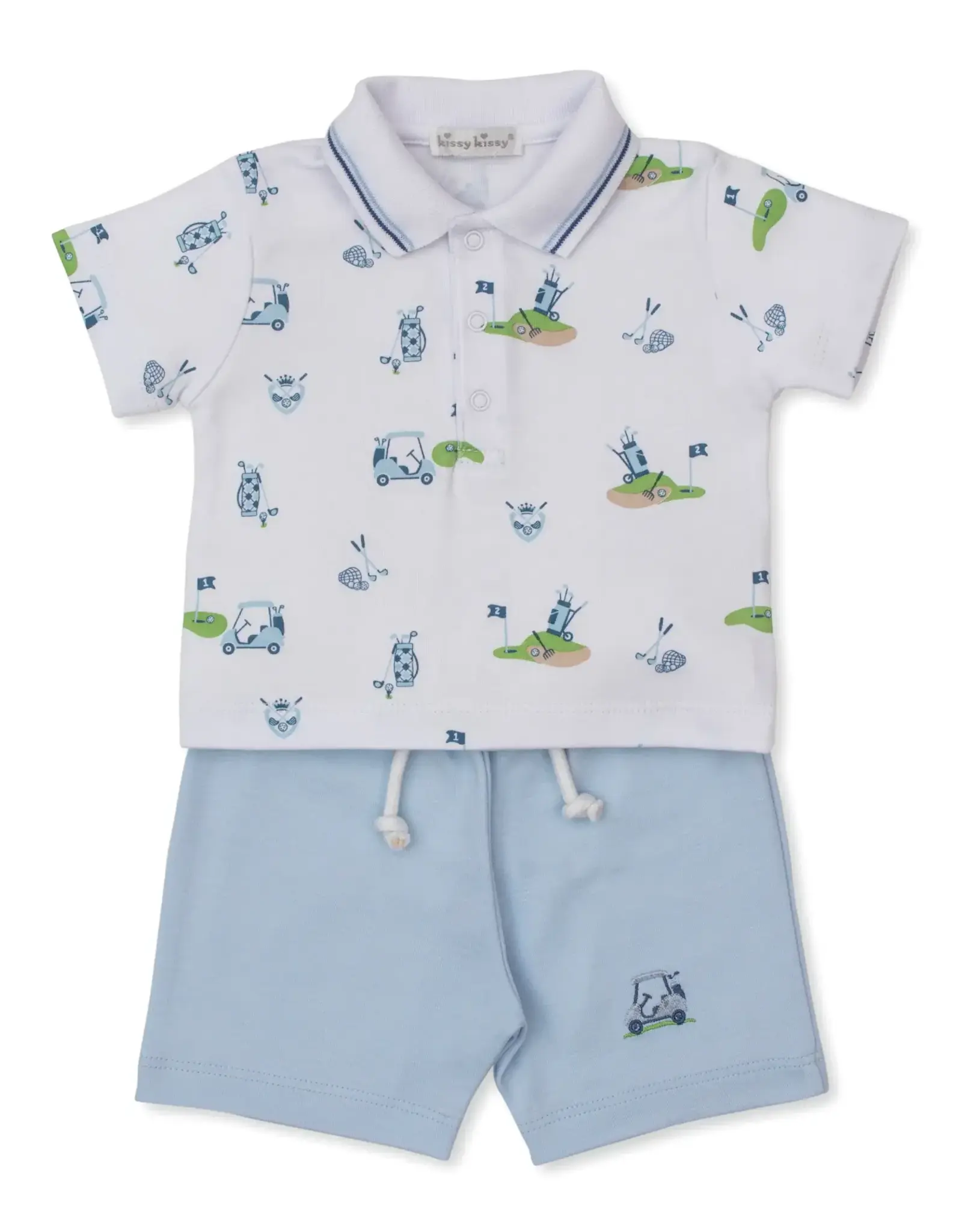 Kissy Kissy Golf Championship Blue Bermuda Set