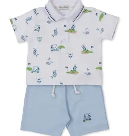 Kissy Kissy Golf Championship Blue Bermuda Set
