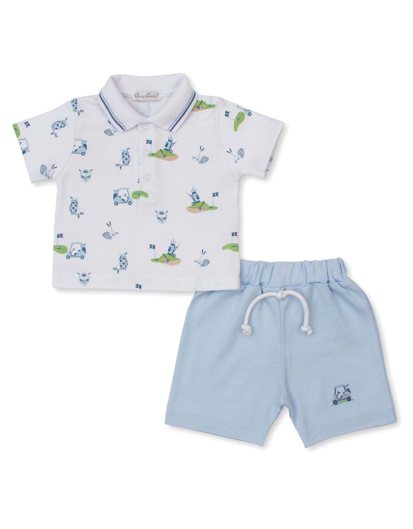 Kissy Kissy Golf Championship Blue Bermuda Set