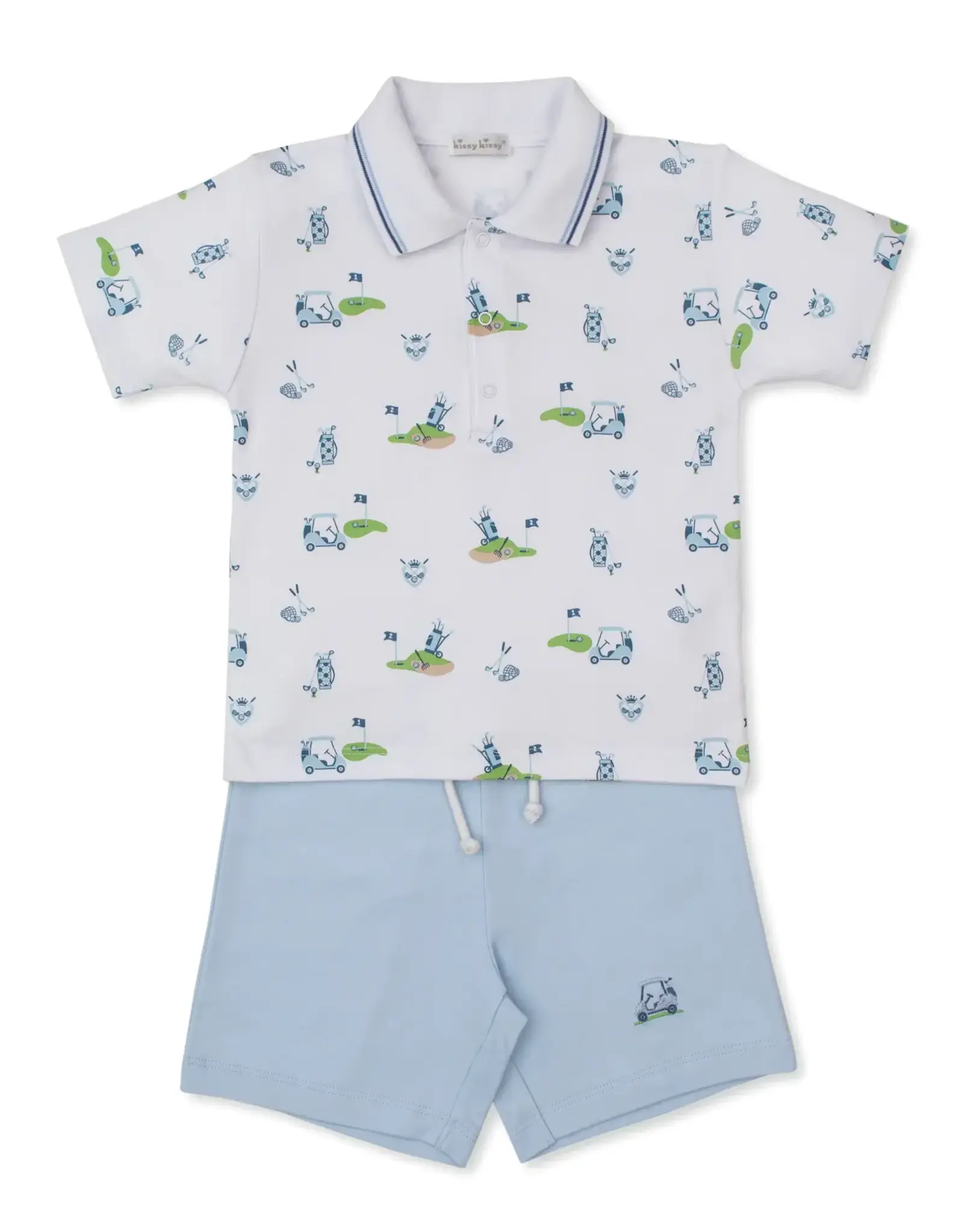 Kissy Kissy Golf Championship Blue Bermuda Set