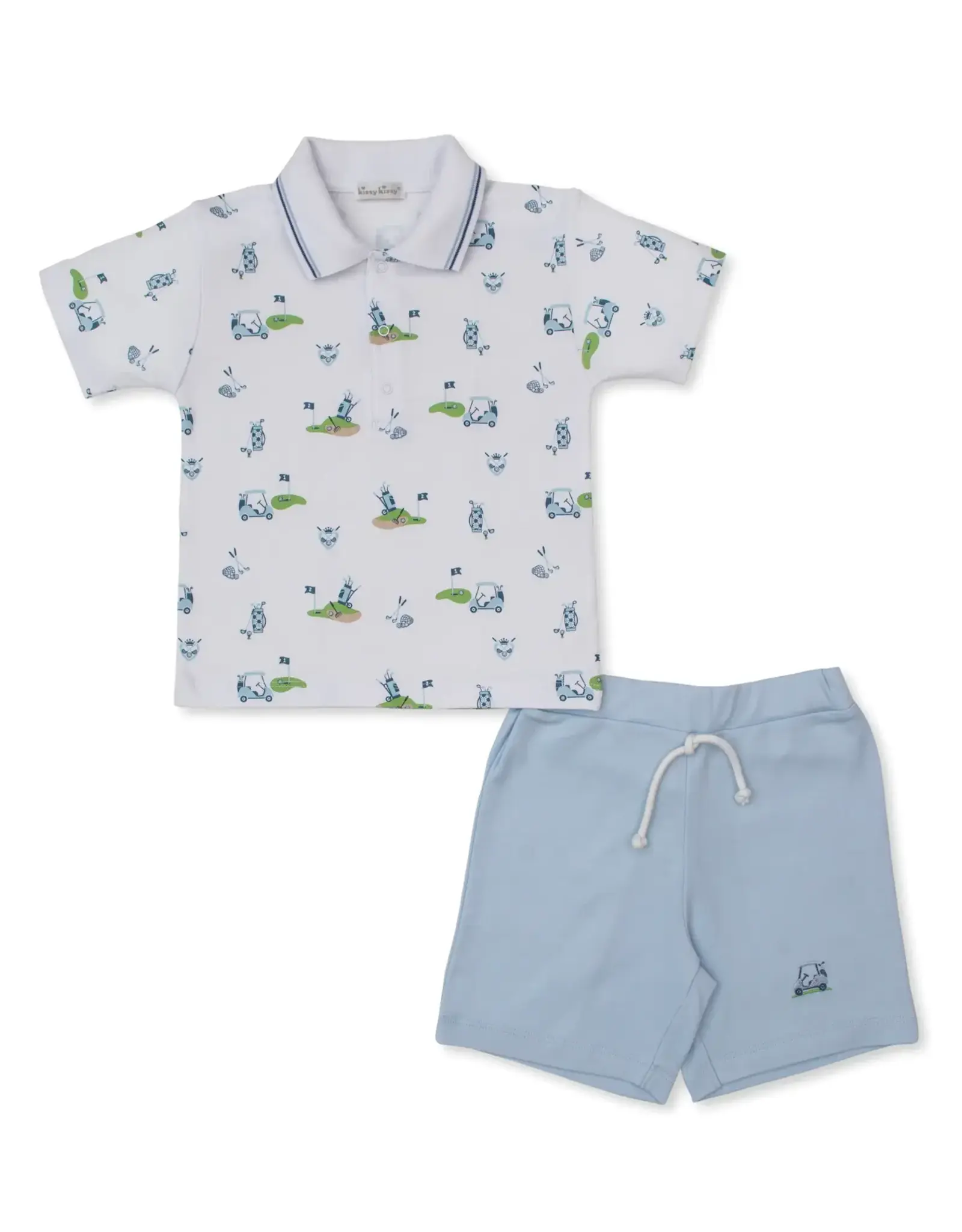 Kissy Kissy Golf Championship Blue Bermuda Set