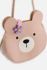 Deux Par Deux Silver Pink Teddy Bear Bag