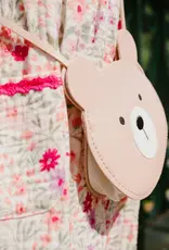 Deux Par Deux Silver Pink Teddy Bear Bag