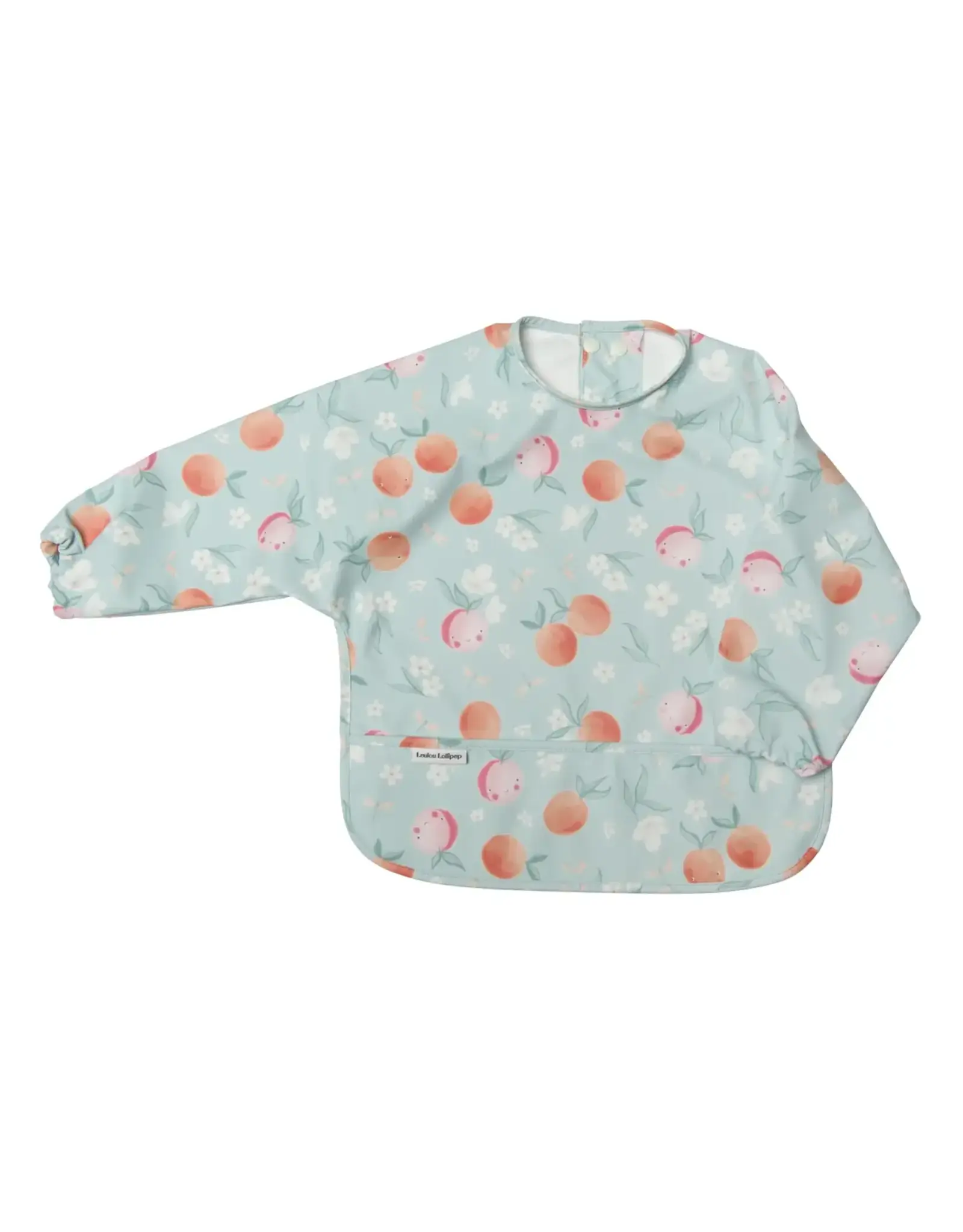 Loulou Lollipop Long Sleeve Waterproof Bib - Peaches