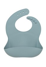 Loulou Lollipop Silicone Bib - Slate Blue