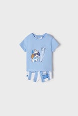 Mayoral Dream Blue Surf Dog Bathsuit Set