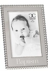 Silver Beaded Baptism Frame