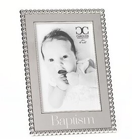 Silver Beaded Baptism Frame