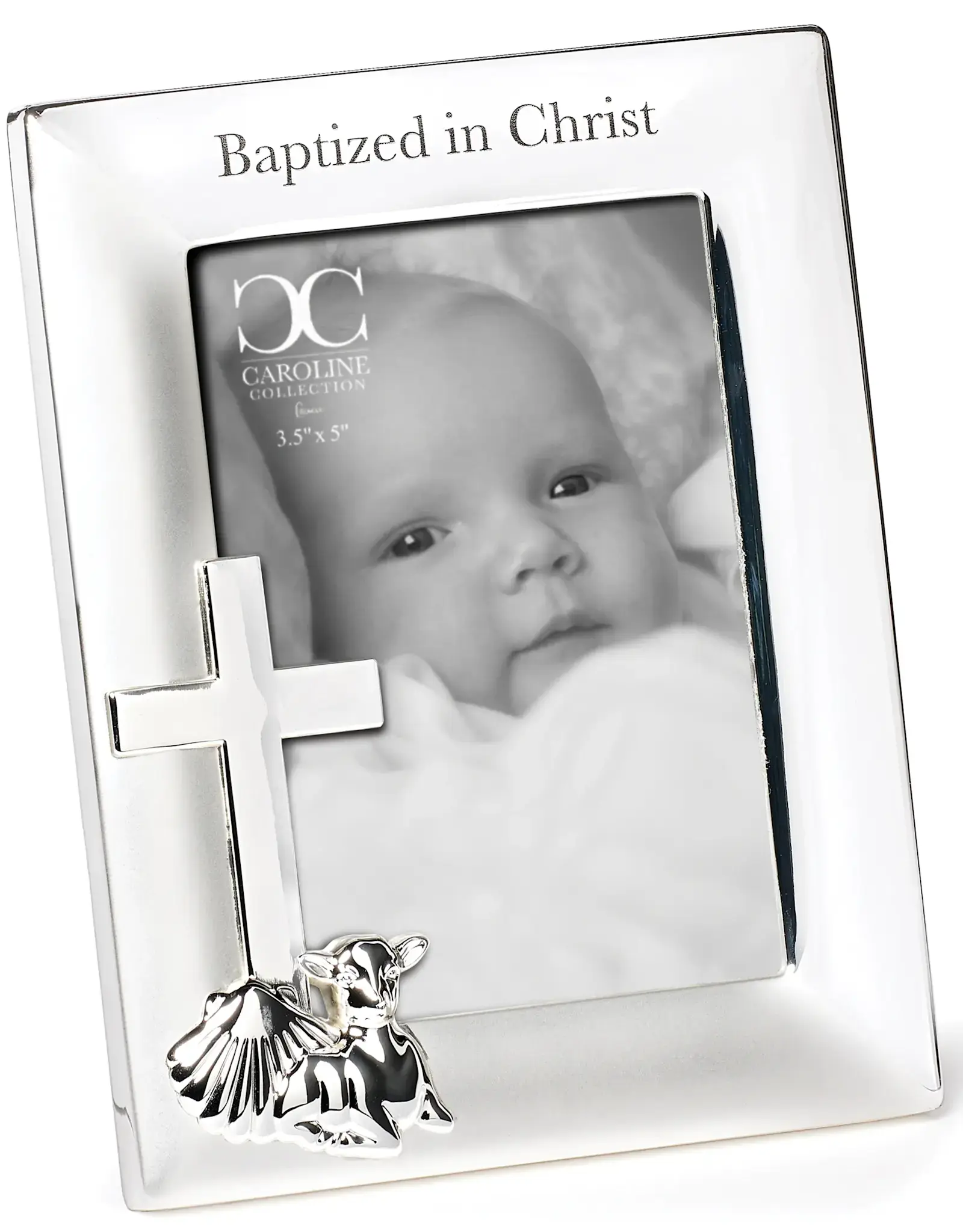 Silver Baptised in Christ Frame