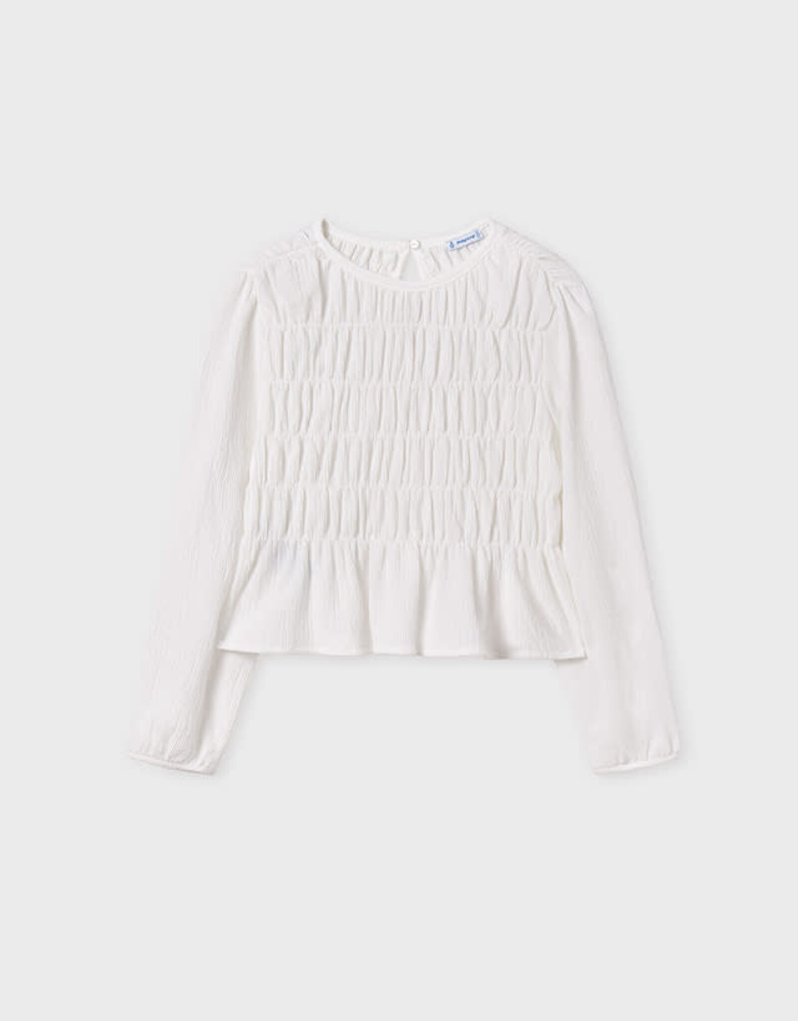 Mayoral Tween Natural Ruffled Blouse