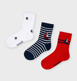 Mayoral Socks 3 Pairs - Red