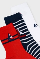 Mayoral Socks 3 Pairs - Red