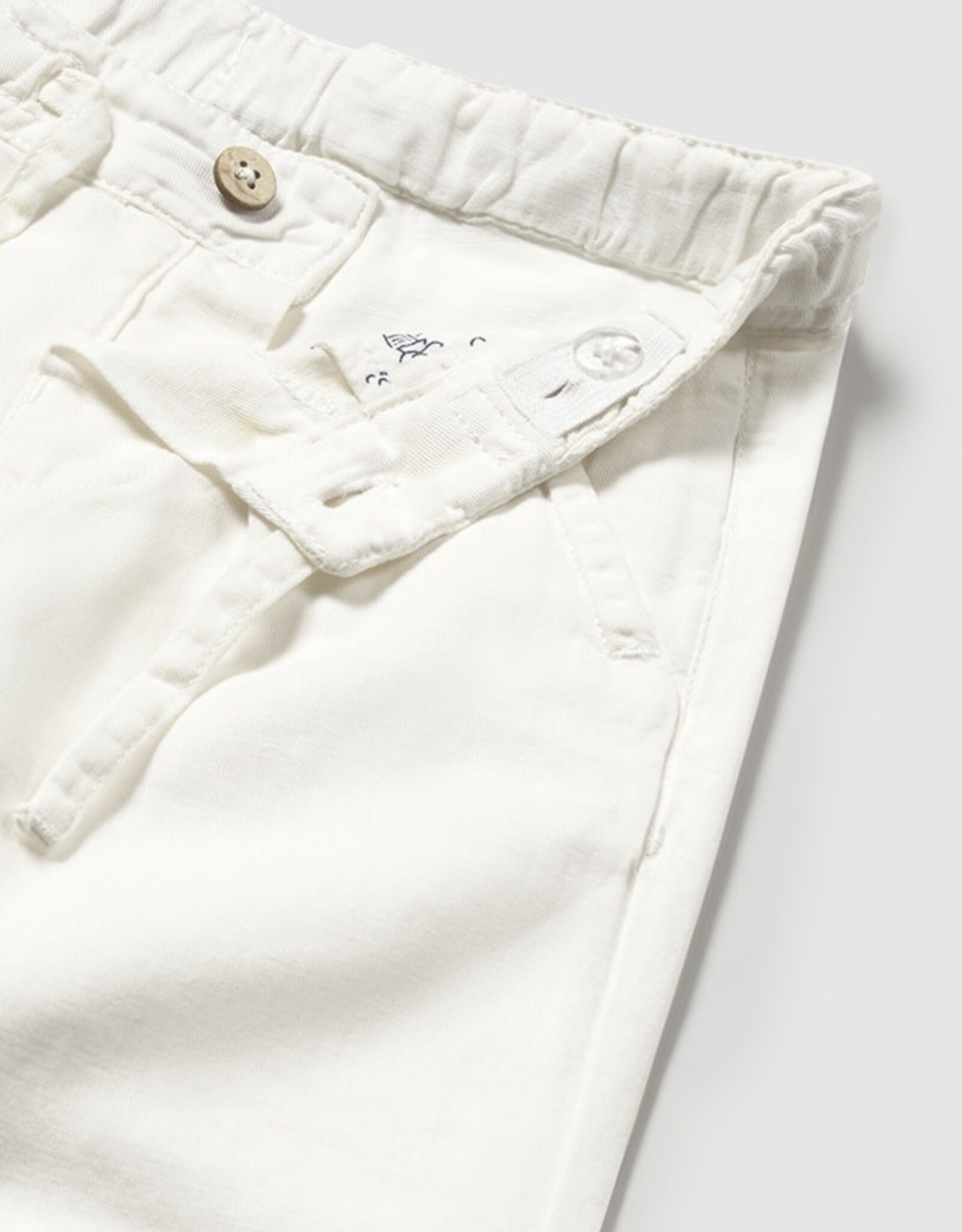 Mayoral White Linen Kids Pants