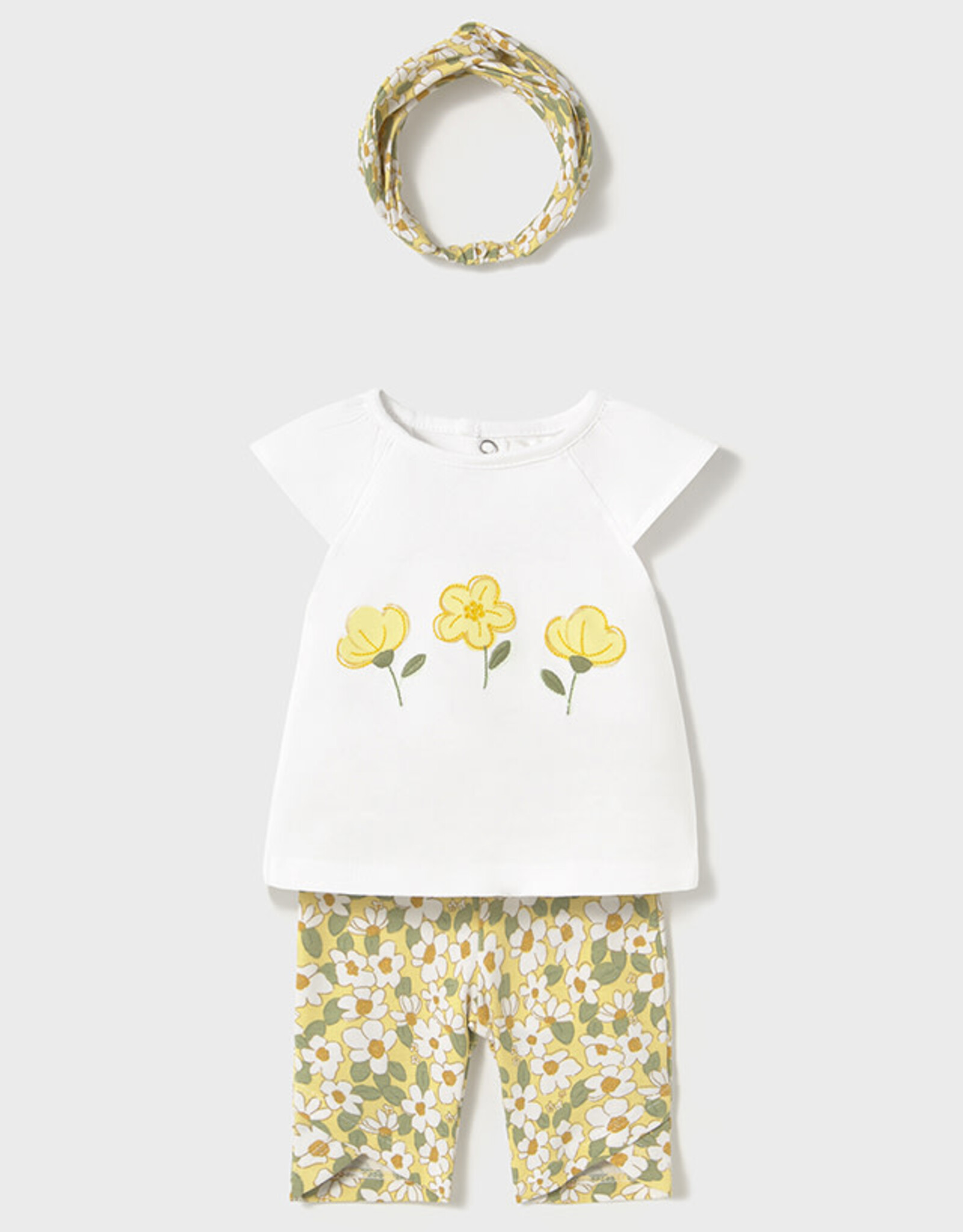 Mayoral Sunny Flower Leggings Set w/headband