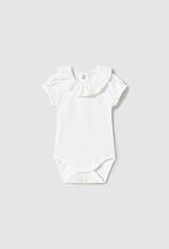 Mayoral White Mayoral Ruffle Collar Bodysuit