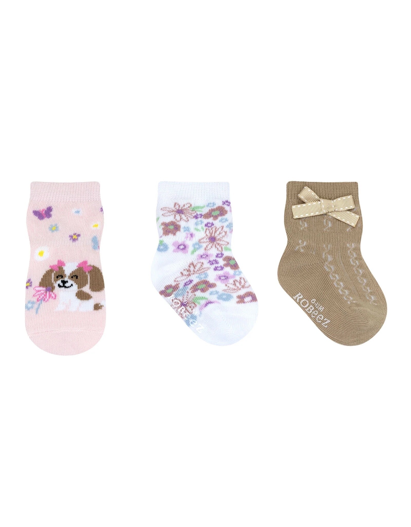 Robeez Bailey The Beagle 3-Pack Baby Socks