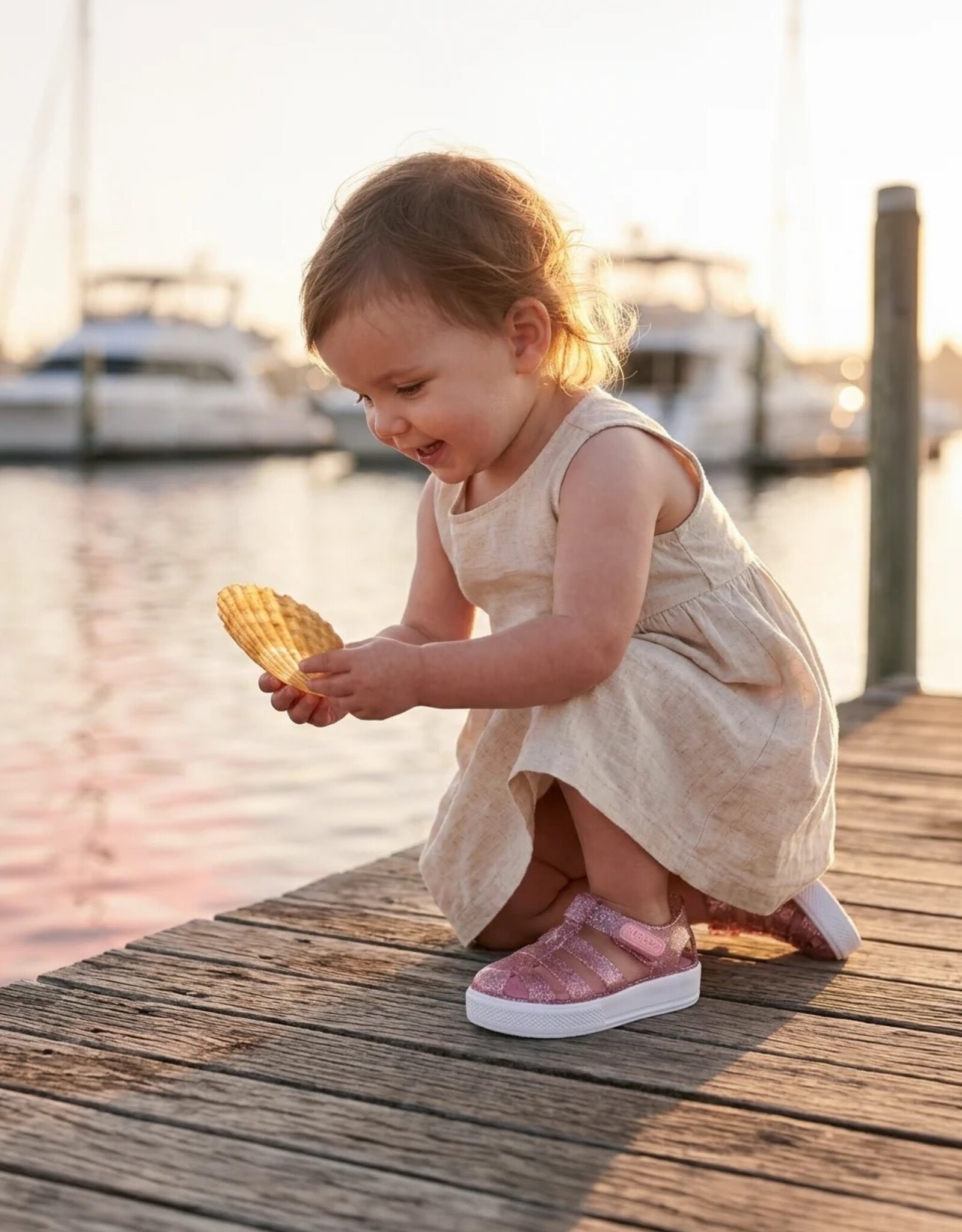 Robeez Pink Elite Glitz Jelly Shoes