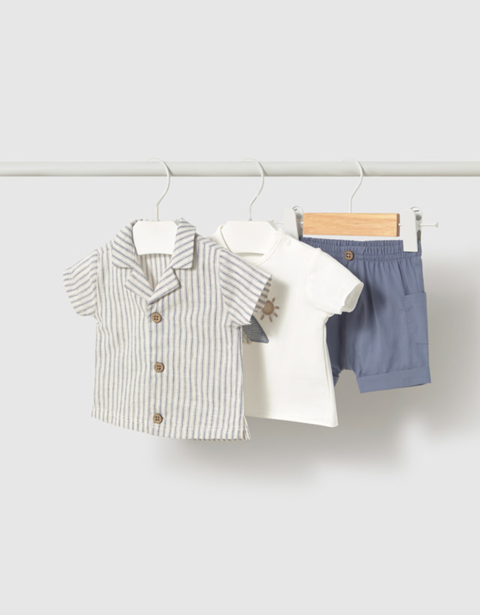 Mayoral Mountains Short Set with Overshirt (3 Pc)