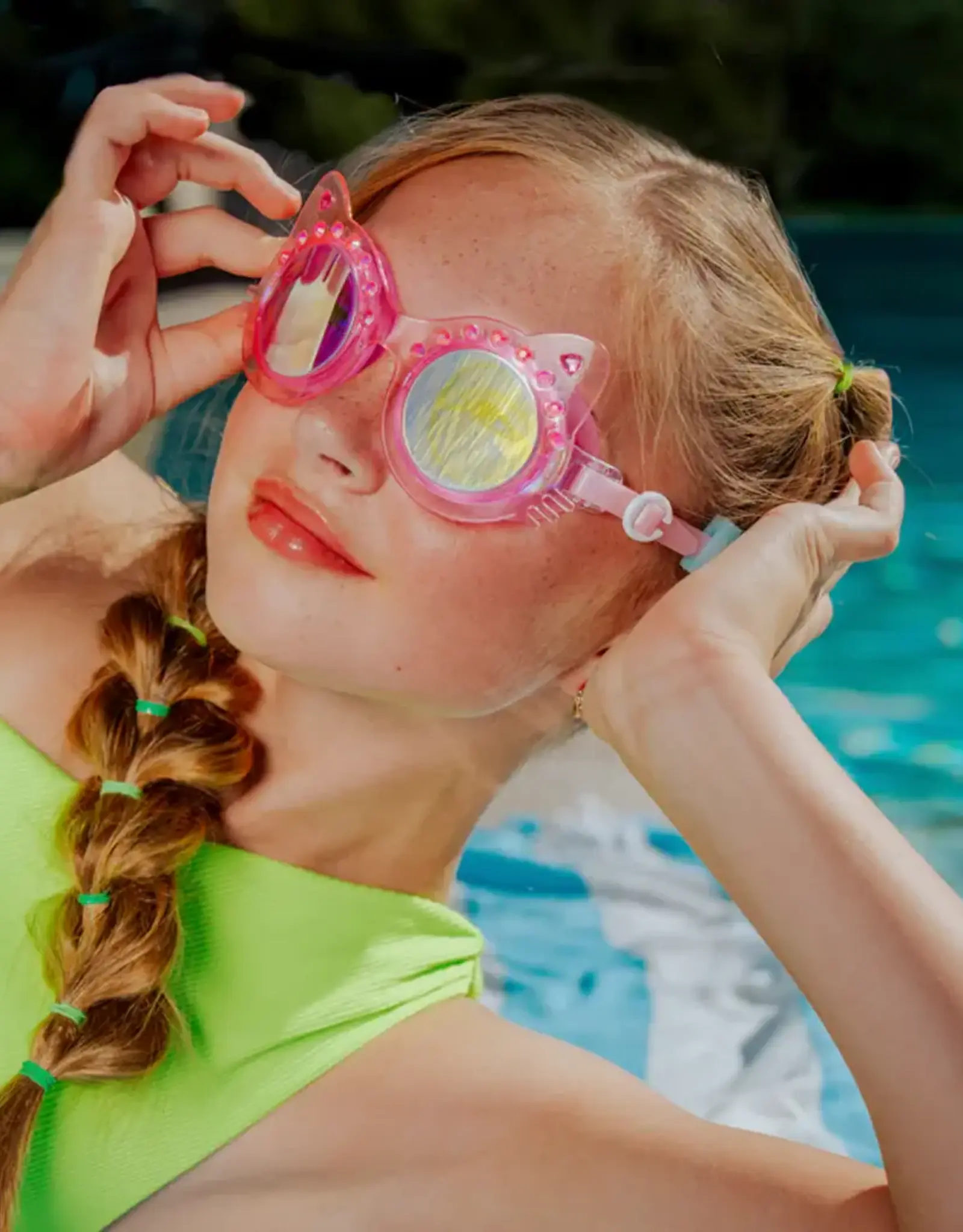 Bling2O Frosted Feline Swim Goggles