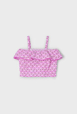 Mayoral Mauve Floral Printed Blouse